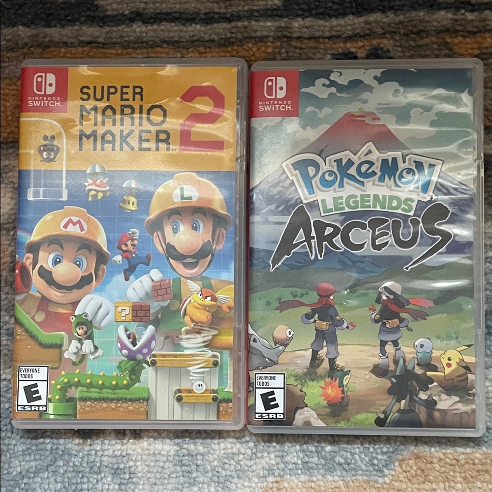 Nintendo Switch Games- Super Mario Maker 2 and Pokemon Legends: Arceus
